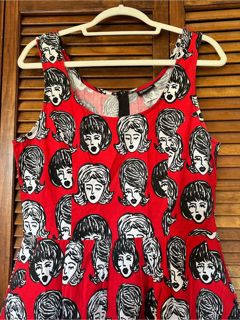 Retrolicious 1960s hairdos fit and flare dress size XL - Picture 6 of 12